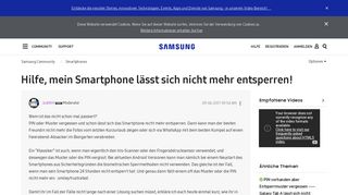 
                            8. Hilfe, mein Smartphone lässt sich nicht mehr entsperren! - Samsung ...