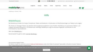 
                            4. Hilfe - Mobileforyou