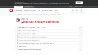 
                            3. Hilfe | Mobilfunk-Services einrichten - Mobiles Telefonieren - Vodafone