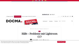 
                            12. Hilfe – Probleme mit Lightroom CC? | Blog | DOCMA Magazin