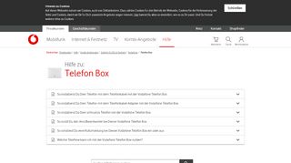
                            9. Hilfe | Telefon Box - Vodafone