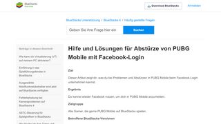 
                            2. Hilfe und Lösungen für Abstürze von PUBG Mobile mit Facebook ...