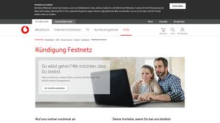 
                            8. Hilfe | Vodafone Festnetz-Vertrag kündigen