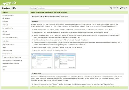 
                            6. Hilfe - Wie richte ich Posteo in Windows Live Mail ein? - posteo.de