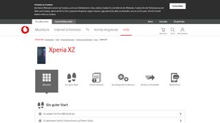 
                            7. Hilfe | Xperia XZ - Sony - Vodafone