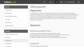 
                            6. Hilfe - Zahlungsarten | ticketbande