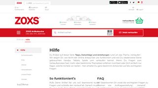 
                            6. Hilfe | ZOXS GmbH - ZOXS.de