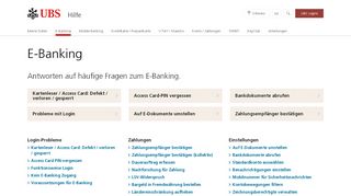 
                            1. Hilfe zu E-Banking: Häufige Fragen & Antworten | UBS Schweiz