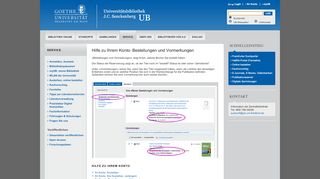 
                            8. Hilfe zu Ihrem Konto: Bestellungen und Vormerkungen - UB Frankfurt