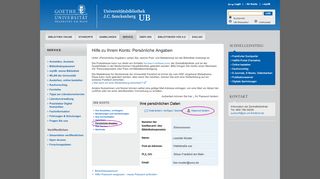 
                            7. Hilfe zu Ihrem Konto: Persönliche Angaben - UB Frankfurt