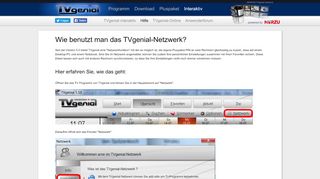 
                            2. Hilfe zu Ihrem TV-Programm - TVgenial