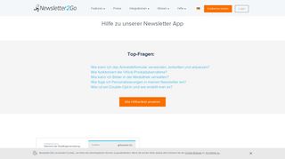 
                            4. Hilfe zu unserer Newsletter Software - Newsletter2Go - DE