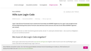 
                            2. Hilfe zum Login-Code | BARMER
