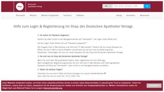 
                            2. Hilfe zum Login & Registrierung - Deutscher Apotheker Verlag