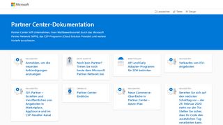 
                            2. Hilfe zum mit dem Partner Center | Microsoft Docs