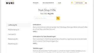 
                            11. Hilfe zur Bestellung im Nuki Shop