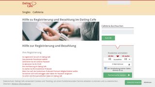 
                            5. Hilfe zur Registrierung und Bezahlung im Dating Cafe