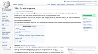 
                            11. Hilfe:Benutzer sperren – Wikipedia