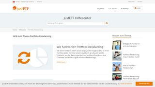 
                            13. Hilfecenter: Alles zum Thema Portfolio-Rebalancing | justETF