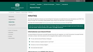 
                            9. Hilfe/FAQ | Alumni-Portal | TUCalumni | TU Chemnitz