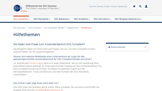 
                            13. Hilfethemen - GS1 Germany