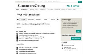 
                            2. Hilfethemen - Süddeutsche Zeitung und SZ Plus