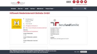 
                            7. Hilfswerk Niederösterreich | Familie und Beruf