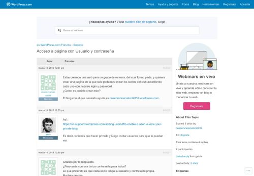 
                            4. Hilo: Acceso a página con Usuario y contraseña | Foros WordPress ...