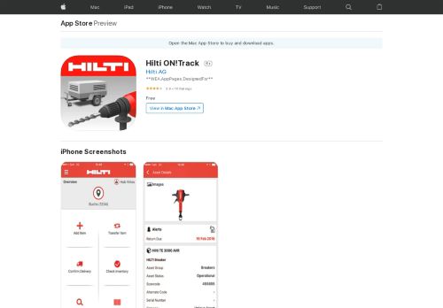 
                            11. Hilti ON!Track on the App Store - iTunes - Apple