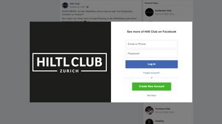 
                            10. Hiltl Club - GOOD NEWS: Auf der Gästeliste und du hast es... | Facebook