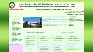 
                            1. Himachal Pradesh Agriculture University, Palampur (HP) INDIA - 176062