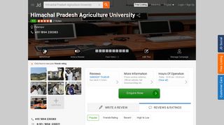 
                            12. Himachal Pradesh Agriculture University, Palampur - Universities in ...