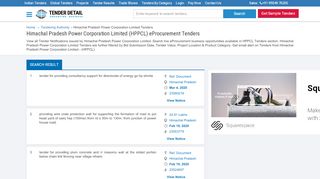 
                            8. Himachal Pradesh Power Corporation Limited (HPPCL) - Tender Detail