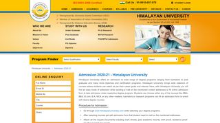 
                            4. Himalayan University Admission 2017-18