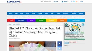 
                            11. Hindari 227 Pinjaman Online Ilegal Ini, OJK Sebut Ada yang ...