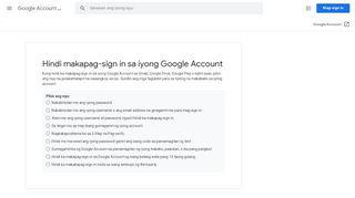 
                            3. Hindi makapag-sign in sa iyong Google Account - Google Support