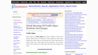 
                            7. Hindi Meaning Of Traffic Signs Symbols And Images|Recruitment ...