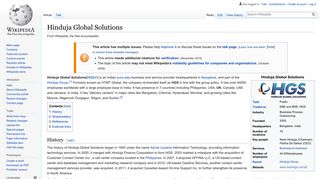 
                            10. Hinduja Global Solutions - Wikipedia