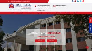 
                            9. Hindustan College of Arts and Science