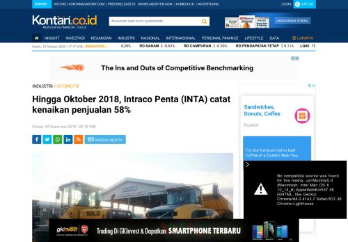 
                            10. Hingga Oktober 2018, Intraco Penta (INTA) catat kenaikan penjualan ...