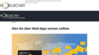 
                            11. Hintergrund: Was Sie über Mail-Apps wissen sollten - mobilsicher.de