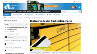 
                            10. Hintergründe des Packstation-Hacks | c't Magazin - Heise