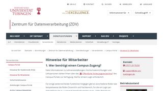 
                            13. Hinweise für Mitarbeiter - Universität Tübingen