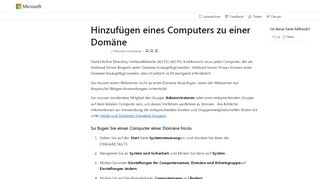 
                            8. Hinzufügen eines Computers zu einer Domäne | Microsoft Docs