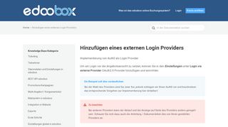 
                            12. Hinzufügen eines externen Login Providers - edoobox Dokumentation