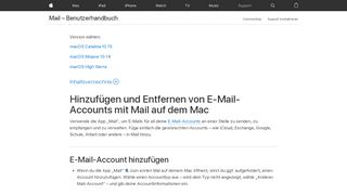 
                            4. Hinzufügen und Entfernen von E-Mail-Accounts mit ... - Apple Support