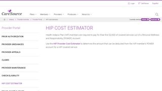 
                            13. HIP Cost Estimator | CareSource