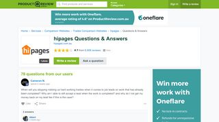 
                            13. hipages Questions - ProductReview.com.au