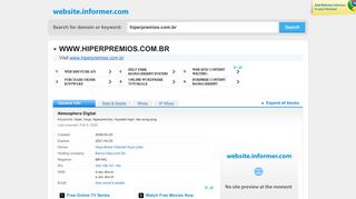 
                            10. hiperpremios.com.br at WI. Atmosphera Digital - Website Informer