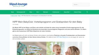 
                            12. HiPP Mein BabyClub: Vorteilsprogramm und Gratisproben für dein ...